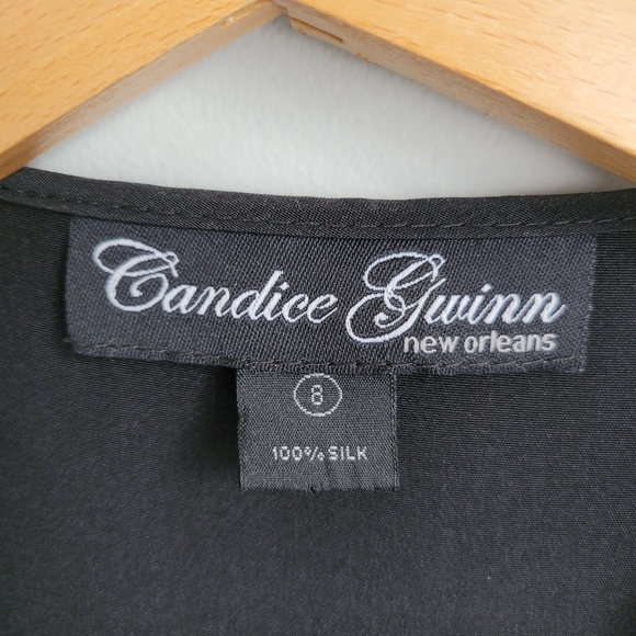 TRASHY DIVA ROSALIND DRESS black silk cocktail pin up 1940s vintage retro Size 8 - Picture 3 of 3